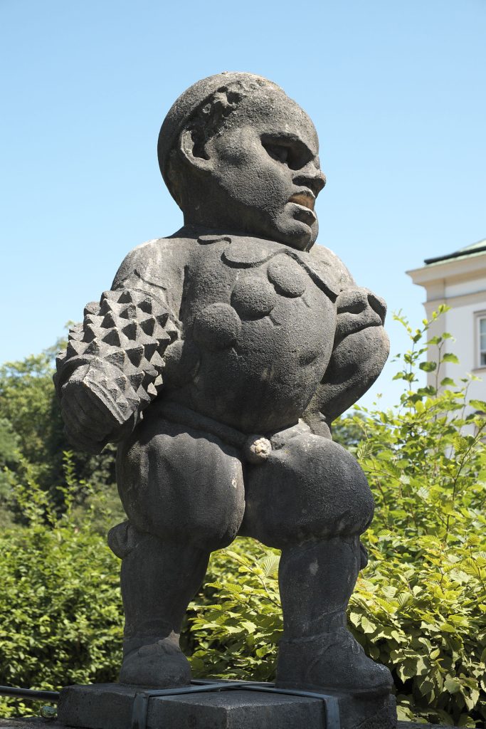 One of the dwarf figures in the Zwergelgarten of the Mirabell gardens (per the Commons description)